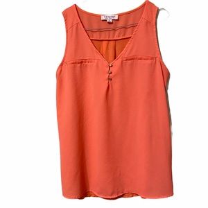 Tempted Women’s XL Orange V Neck Sleeveless Top